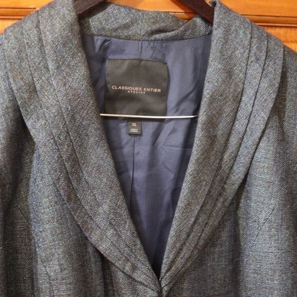 Classiques Entier Blue Wool Blend Blazer Jacket XL - Picture 3 of 16